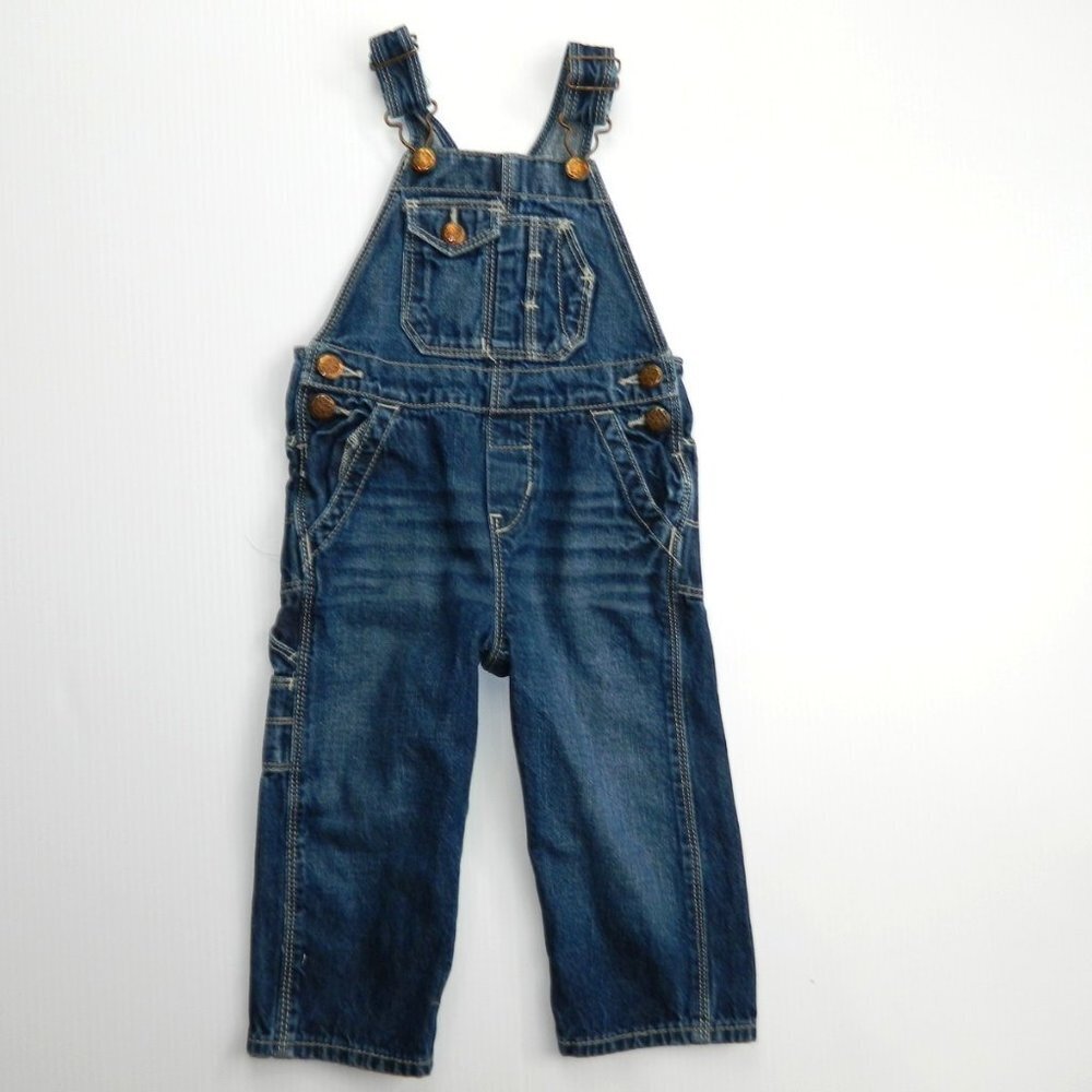 Oshkosh B'gosh Blue Denim Jean Carpenter Overalls Baby 18 Months 18M